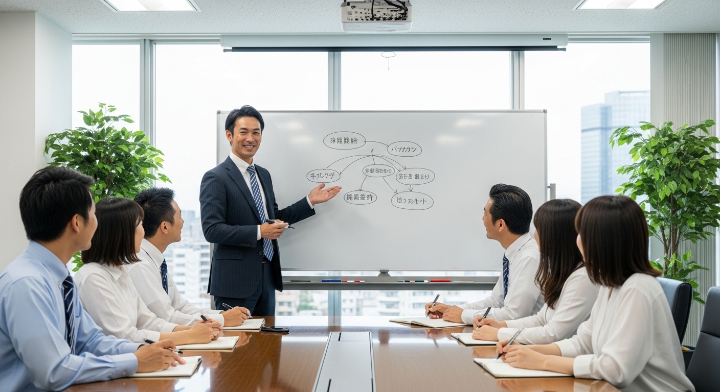 チームを率いる日本人リーダー