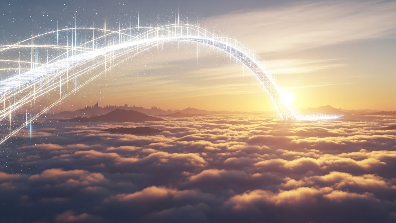 高天原と天の浮橋のイメージ