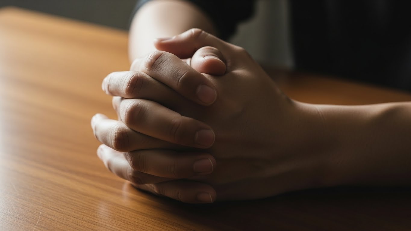 面接を待つ手の表情と内なる緊張感