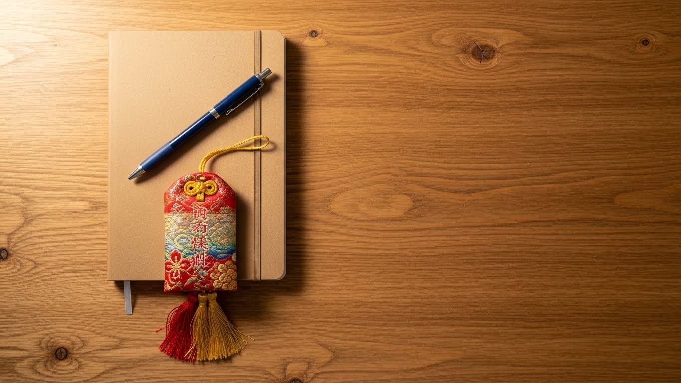 参拝ノートを書く準備