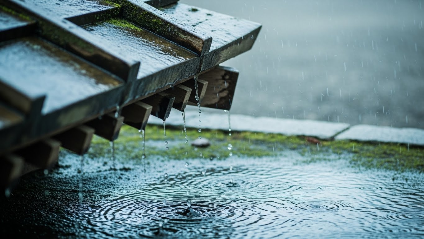 雨の日の静かな境内