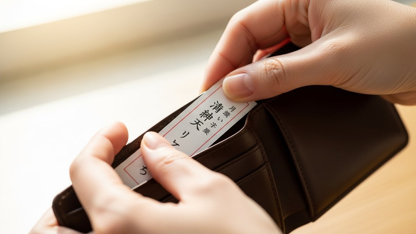 おみくじを持ち帰って保管する